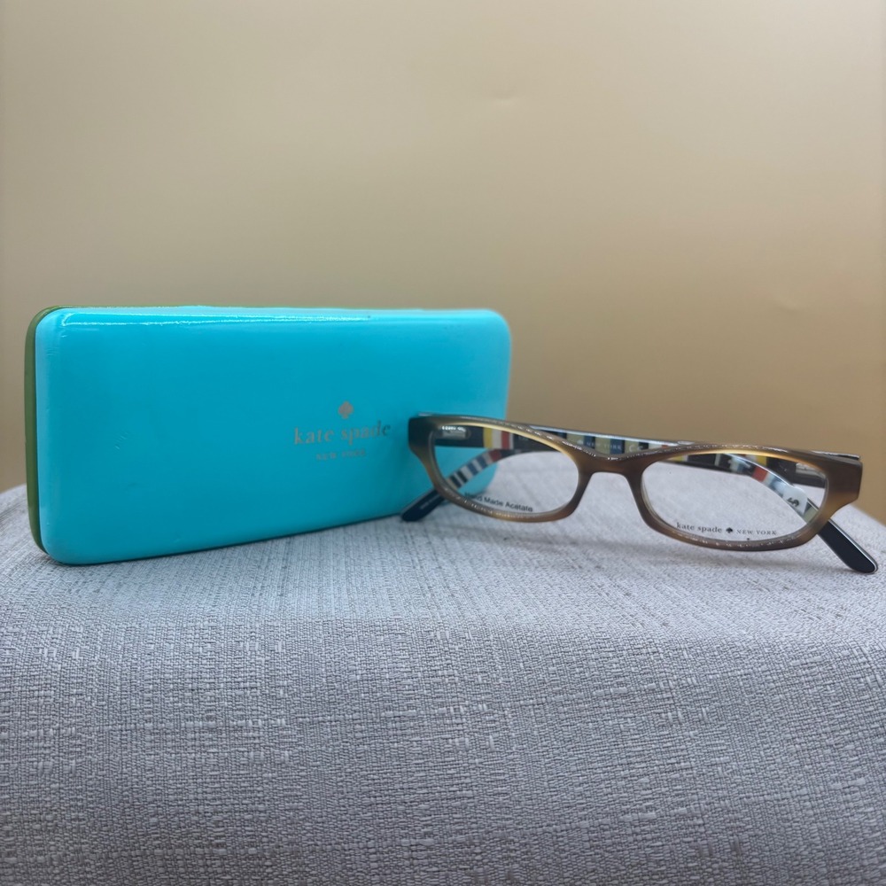Kate Spade Twyla JZS Eyeglasses Women 49-15-135 Brown Tortoise New Dark Academia